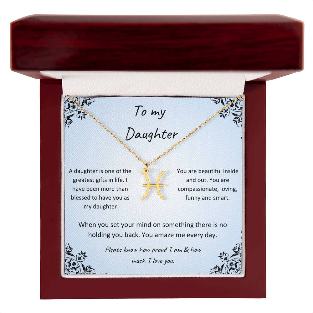 Zodiac Necklace for Daughter