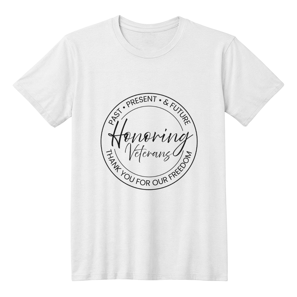 White Unisex Honoring Veterans Shirt