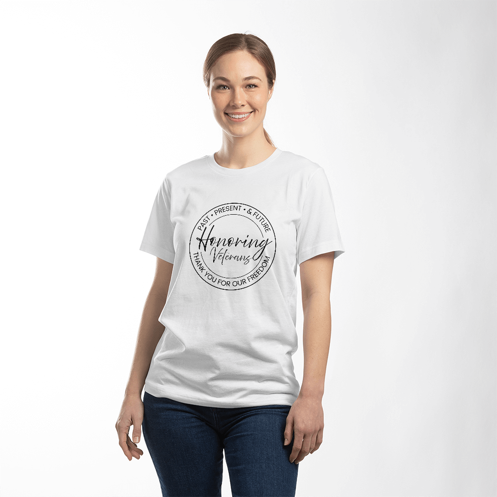 White Unisex Honoring Veterans Shirt