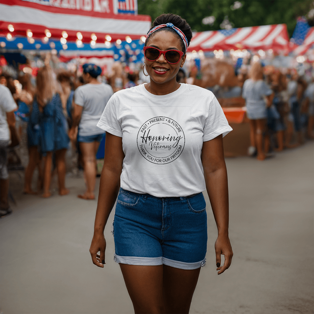 White Unisex Honoring Veterans Shirt