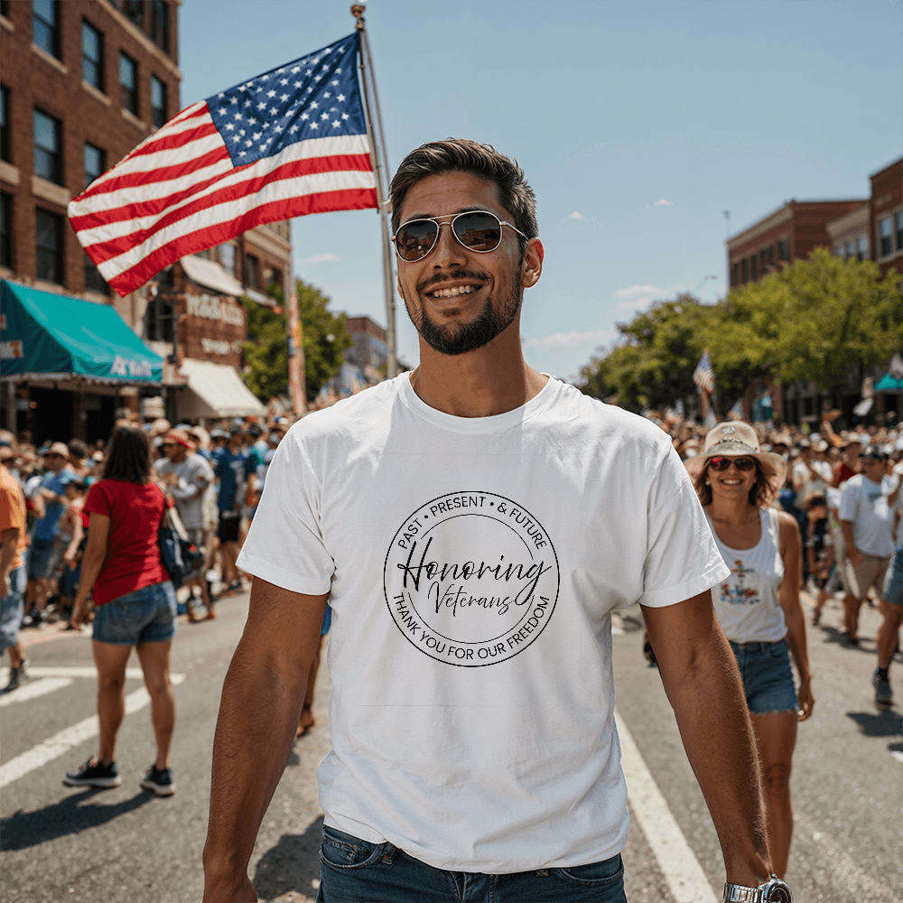 White Unisex Honoring Veterans Shirt
