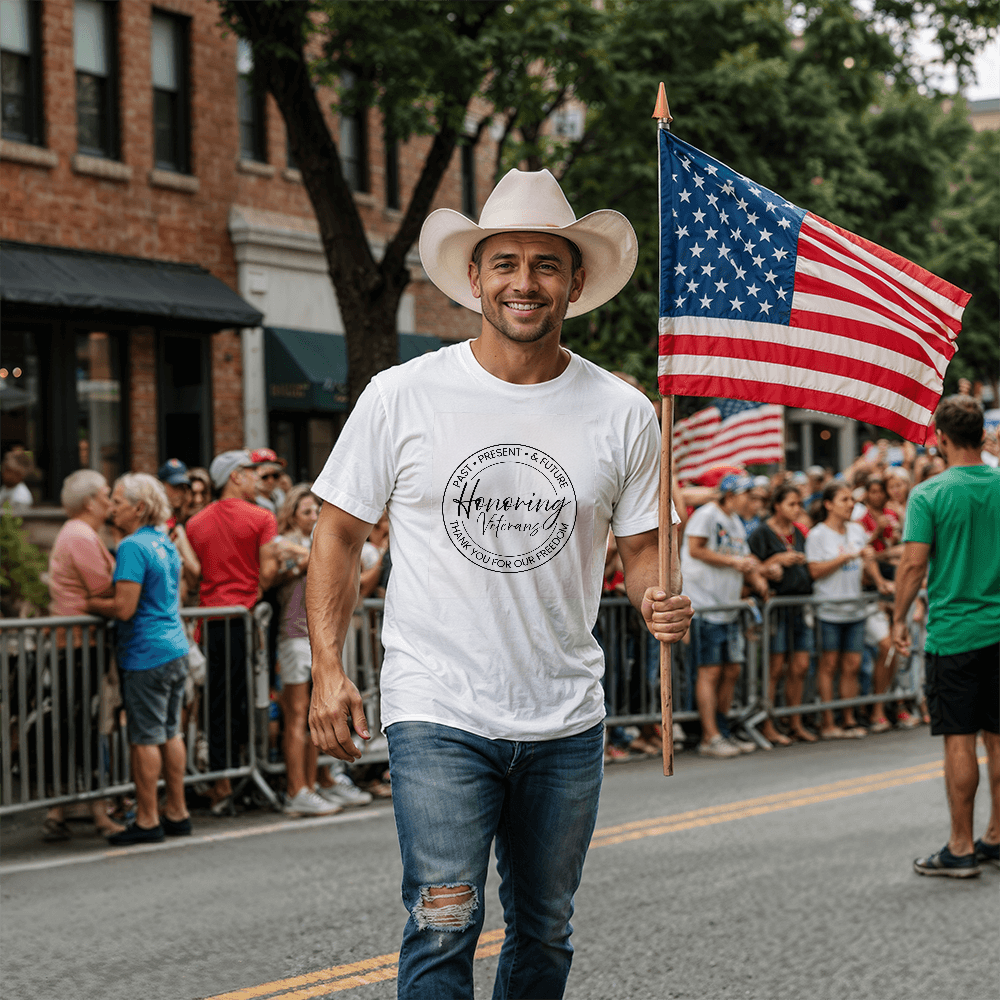 White Unisex Honoring Veterans Shirt