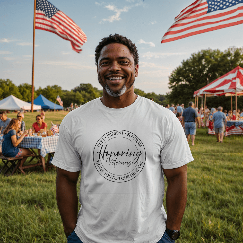 White Unisex Honoring Veterans Shirt